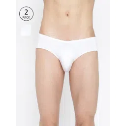 La Intimo White Comfort Fit Briefs - Pack Of 2-picture-39
