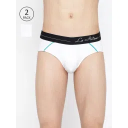 La Intimo White Comfort Fit Briefs - Pack Of 2-picture-45