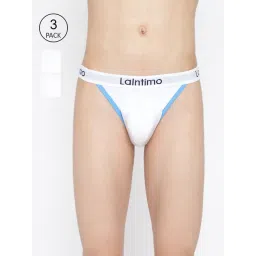 La Intimo White Comfort Fit Briefs - Pack Of 3-picture-44