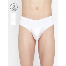La Intimo White Comfort Fit Briefs - Pack Of 3-picture-40