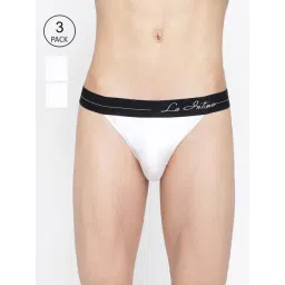 La Intimo White Comfort Fit Briefs - Pack Of 3-picture-43
