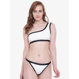 La Intimo White Solid Beach Pop Bikini Bra & Panty-picture-39