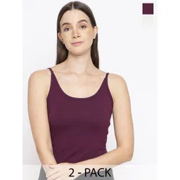La Intimo Women Pack Of 2 Non Padded Camisoles-picture-37