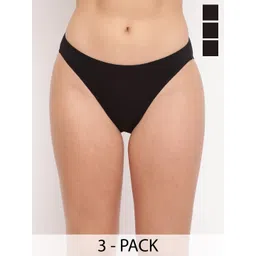 La Intimo Women Pack of 3 Bikini Briefs-image-39