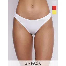 La Intimo Women Pack Of 3 Low Rise Semi Seamless Briefs-picture-32