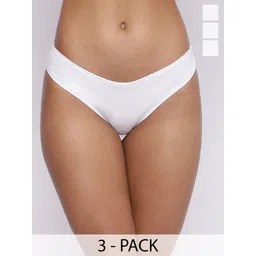 La Intimo Women Pack Of 3 Low Rise Semi Seamless Briefs-LIPSS020C555-picture-12