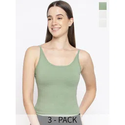 La Intimo Women Pack Of 3 Non Padded Camisoles-picture-43