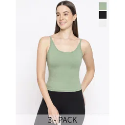 La Intimo Women Pack Of 3 Non Padded Camisoles-picture-45