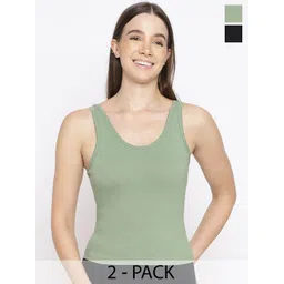 La Intimo Women Pack Of 3 Non Padded Camisoles-picture-33