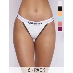 La Intimo Women Pack Of 6 Bikini Briefs-picture-11