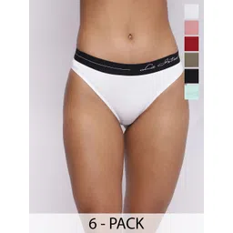 La Intimo Women Pack Of 6 Low-Rise Bikini Briefs-picture-37