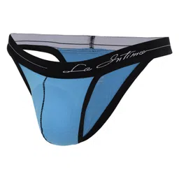 la intimo Nice Fit Anti-Microbial Thong for Man Blue image 3