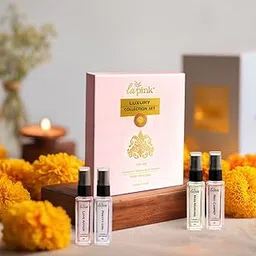La Pink Diwali Luxury Perfume Gift Set for Woman | French Pure Perfume | Floral & Fruity | 12+ Hour Long-Lasting | Premium Festive Fragrance for Women | Pack of 4 (8ml Each)-image-19