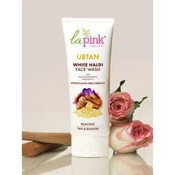 La Pink Ubtan 100% Soap Free Face Wash with Saffron & White Haldi for Tan Removal - 100 ml-picture-29