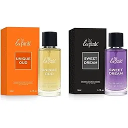 La Pink Unique Oud & Sweet Dream EDP Perfume Combo Pack | French Eau de Parfum Long Lasting Luxury Fragrance Gift Set | For Office, Casual & Evening | 50ml each-image-38