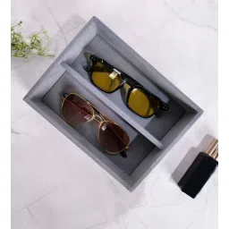 la trove Cream 2 Grids Drawer Organizer Sunglass Goggles Tray-picture-22