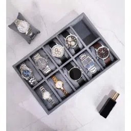 la trove Grey 10 Slot Watch Tray-picture-36