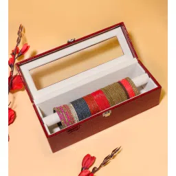 la trove Maroon Single Rods Bangle Box Organizer For Bangles And Kada-picture-32