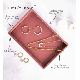 la trove Pink Plain Jewellery Tray image 5
