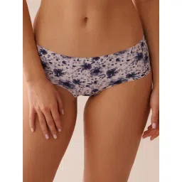 La Vie En Rose Blue Microfiber Invisible Floral Hiphugger Panty-picture-42