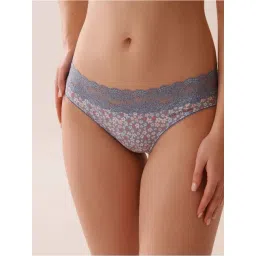 La Vie En Rose Blue Regular Fit Floral Print Panties-picture-25