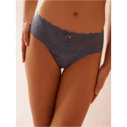 La Vie En Rose Blue Regular Fit Self Pattern Panties-picture-45