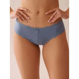 La Vie En Rose Blue Self Pattern Panties-image-33