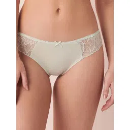 La Vie En Rose Green Lace Work Panty-image-24