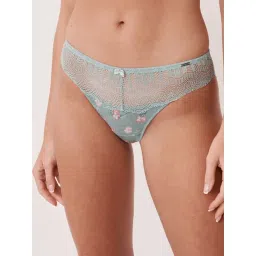 La Vie En Rose Green Lace Work Panty-image-48