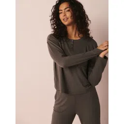 La Vie En Rose Grey Plain T-Shirt-picture-35