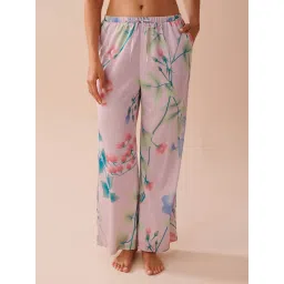 La Vie En Rose Lavender Garden Print Satin Pyjama-picture-19