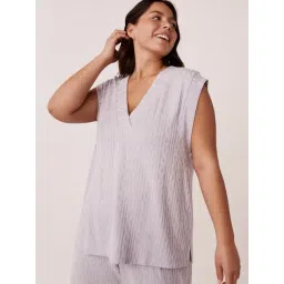 La Vie En Rose Lilac Self Pattern Top-picture-40