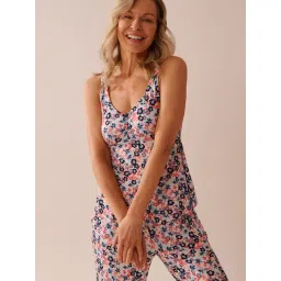La Vie En Rose Multi-Color Rayon Floral Camisole-picture-28