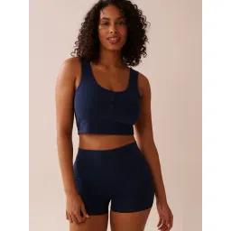 La Vie En Rose Navy Cotton Solid Camisole-picture-15