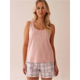 La Vie En Rose Pink Cotton Regular Fit Camisole-picture-17