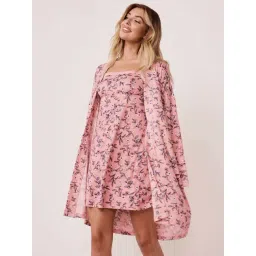 La Vie En Rose Pink Floral Print Robe-picture-31