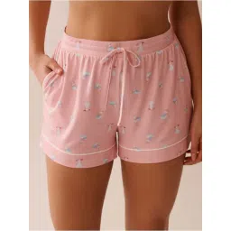 La Vie En Rose Pink Regular Fit Printed Shorts-picture-10