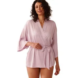 La Vie En Rose Purple Short Kimono-picture-42