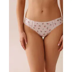 La Vie En Rose White Cotton Floral Print Panties-picture-35