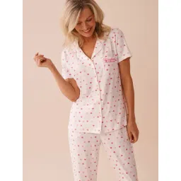 La Vie En Rose White Polyester Printed Night Shirts-picture-32