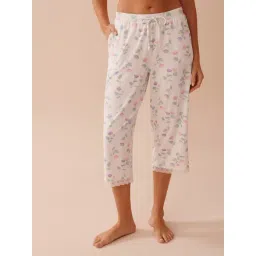 La Vie En Rose White Polyester Printed Shorts-picture-38