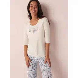 La Vie En Rose White Printed T-Shirt-picture-42