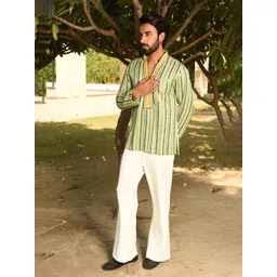 Laalzari Men Embellished Fusion Straight Kurta-picture-31