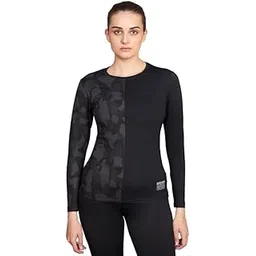 laasa Half Solid Black & CAMO Print Full Sleeve Gym TEE-picture-53