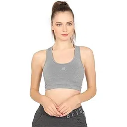 laasa JUST-Dry Freedom to Move Space Dyed Sports Bra with Removable Pads Grey Melange-picture-32
