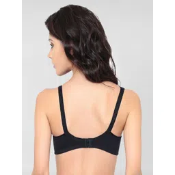 laavian Black Solid Non-Wired Non Padded T-Shirt Bra ZB_9900BLACK image 5
