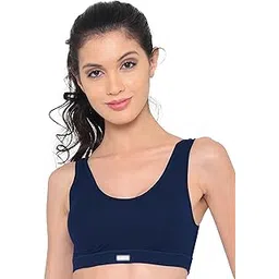 laavian Women's Cotton Blend & Spandex Non-Wired Sports Bra-picture-34