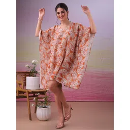 LABEL AARNA Women Floral PrintedKaftan Dress-picture-16