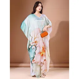 LABEL AARNA Women Pastel Dream Soft Satin Kaftan with Digital Print-picture-18