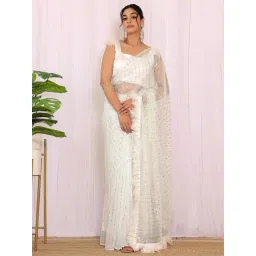 Label Kanupriya White Shimmer Saree-picture-44